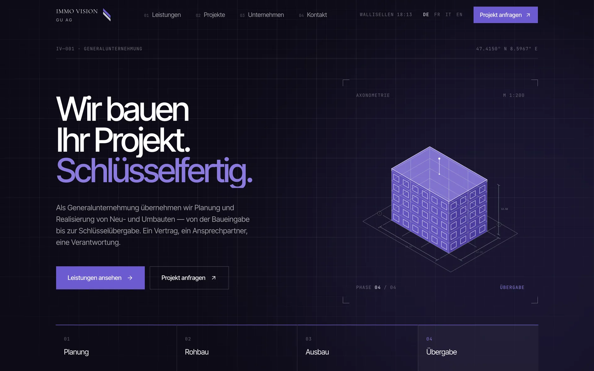 Immo Vision GU AG Website