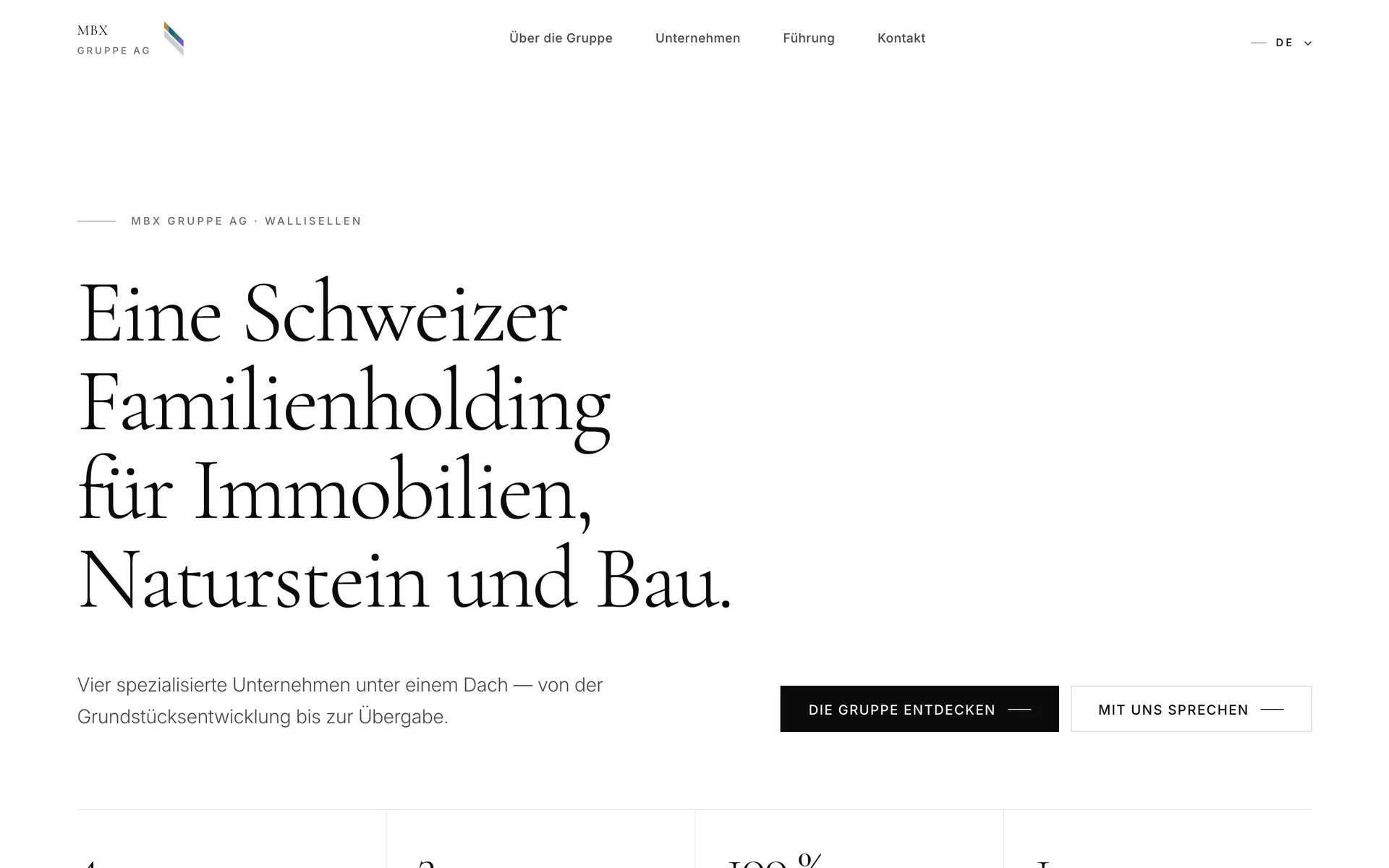 MBX Gruppe AG Website