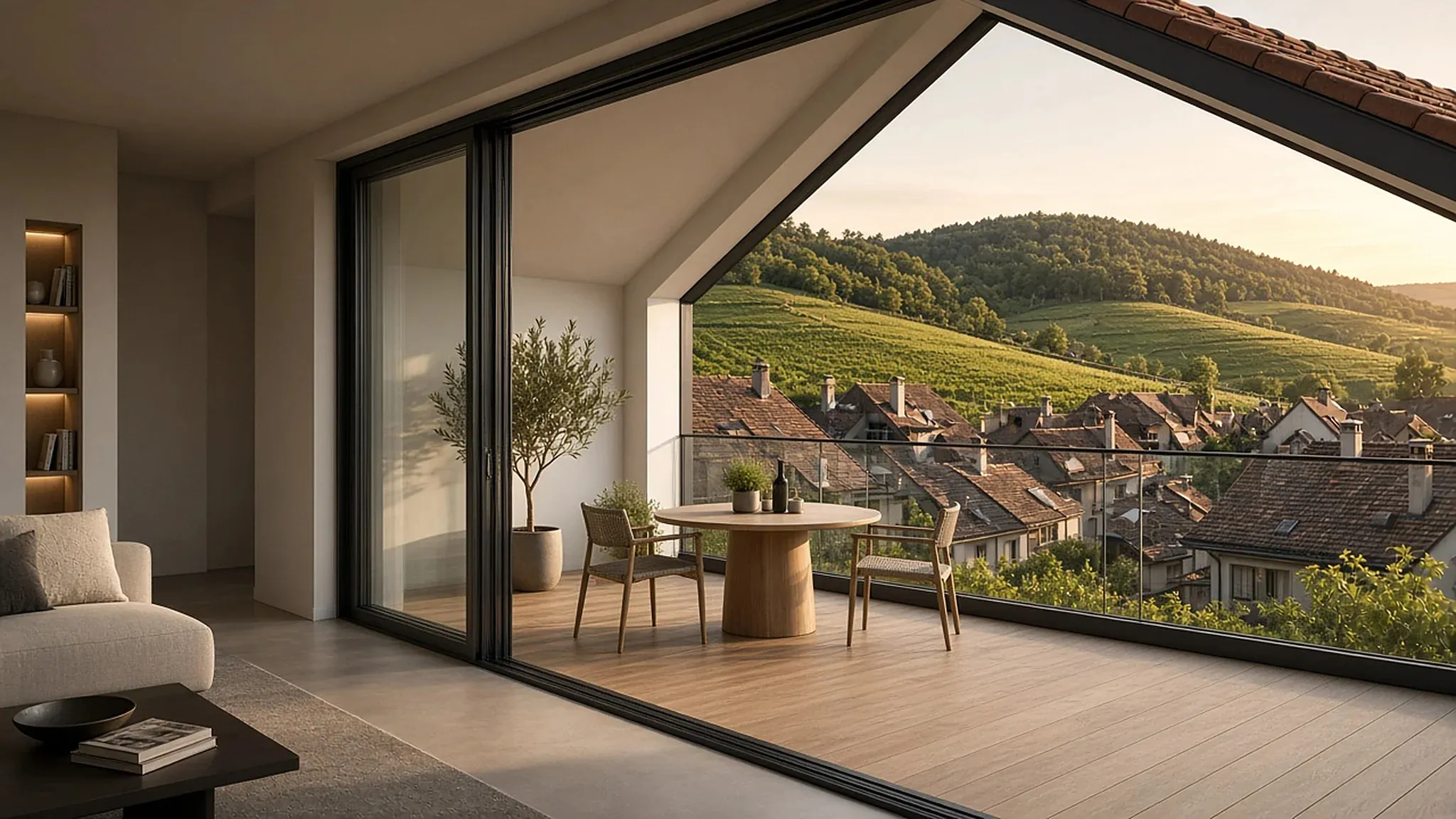 3D-Visualisierung Loggia, Rebmatt, Villigen